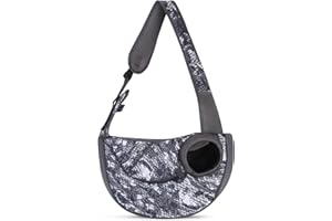 PETCUTE Zaino Tracolla per Cane Gatto,Traspirante e Confortevole Marsupio per Cani e Gatti,Borsa da Trasporto per Cani,Borsa a Tracolla per Animali Domestici con Tracolla Regolabile per Viaggiare