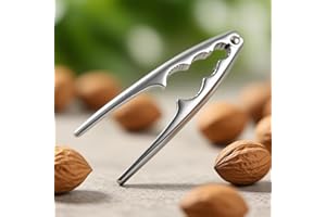MmmLucipor Schiaccianoci per Noci, Schiaccianoci Multifunzione, Schiaccianoci Acciaio Inox, Schiaccianoci in Metallo, Rompi Noci per Tutti i Tipi di Noci, Mandorle, Nocciole, Frutti di Mare, Aragoste