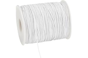 PH PandaHall 160m Filo di Cotone Cerato Bianco 1mm Cordino Cerato Filo di Cera Perline Cordino per Creazione Bracciale Collana Gioielli Kontting Macramè Artigianato Fai Da Te