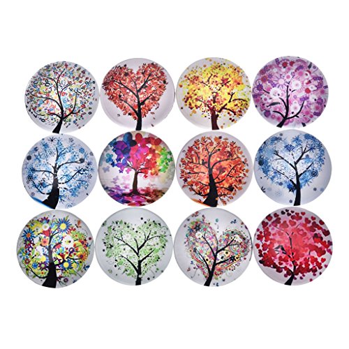 5PCS Bunte Bäume Magnete Nachricht Aufkleber Kühlschrankmagnete Zufällige