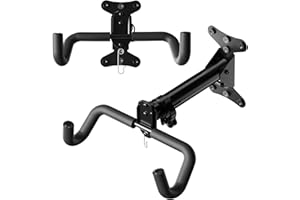 CycForge Fahrrad-Wandhalterung mit Einstellbarem Winkel & Wandabstand, Klappbar, für Straßen-/Mountain-/Hybridräder, bis 23 kg Zwei Pack
