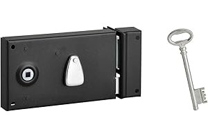 THIRARD Serrurerie de Picardie 00800111 Serrure en applique pêne dormant 1/2 tour 140 x 80 mm droite 1 clé