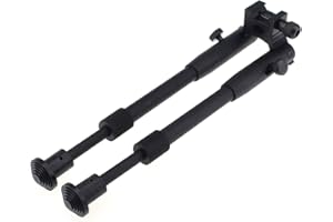 BigTron Tactical Accessories - Bipiede/Bipod di Montaggio Girevole Regolabile da 6 "a 9" con Adattatore Barrel Universale Doppio Bloccaggio