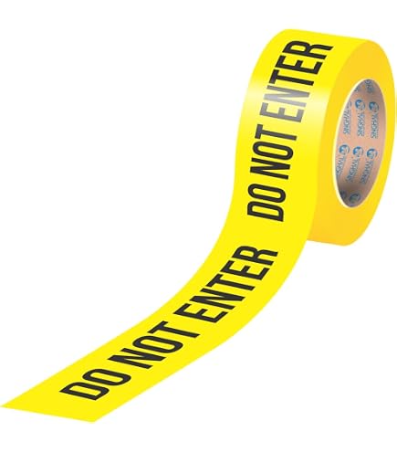 Nastro adesivo segnaletico cantieri avvertenza giallo/nero con scritta DO NOT ENTER Packaging