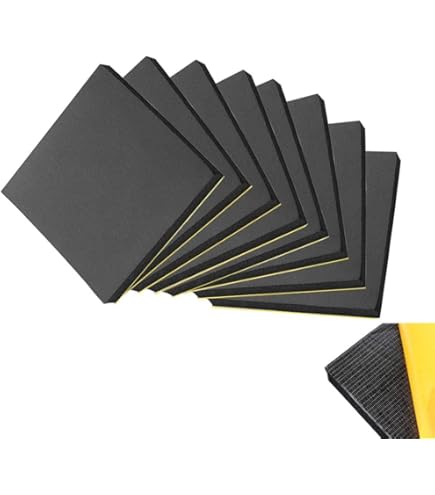 2 stuks EVA-schuimplaten zelfklevend - 3cm dik - 300 mm x 200 mm, vloerbeschermers pads, meubelpads antislip, dikke gesloten celschuim neopreen rubberen platen pads isolatie anti vibratie