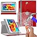Price comparison product image N4U Online® - Red Glass Protector & Rotating PU Leather Case For Lenovo Yoga Tab 3 8" Tablet