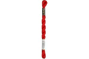 Anchor Perlgarn Stärke 5 4585000-00046 rot Stickgarn, 100 % Baumwolle, 5g Strängchen