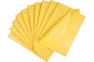 ihaspoko 100 Feuilles Papier de Soie Jaune, 50×35cm Papier d'emballage Cadeau pour Artisanat et Emballage Cadeau Décoratif