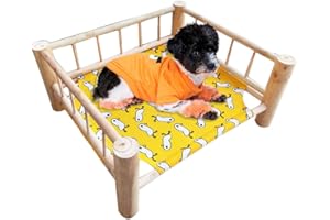 ping bu Amaca per gatti e cani, lavabile, con telaio staccabile in legno, per alleviare l'ansia, per conigli, gatti, gattini, cuccioli di piccola taglia (letto)