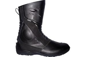 Richa Zenith Waterproof Leather Touring Motorcycle Boots Black