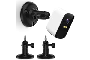 AKOEMXEEO Elastyczny uchwyt ścienny do kamery Eufycam 1/2/2C/2C Pro/3/3C/E i innych, z otworem na śrubę 1/4" (6,35 mm), regulowany uchwyt do kamery monitoringu eufyCam do kamer monitorujących wewnątrz i na zewnątrz, antykorozyjny, 2 sztuki