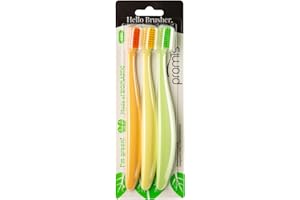 promis brush ekologiczna szczoteczka do zębów z surowców odnawialnych | bioplastik | miękkie włosie 6750 | opakowanie z recyklingu | wyprodukowana w Niemczech | włoski design (triopack, color)