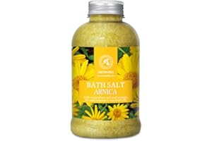 AROMATIKA TRUST THE POWER OF NATURE Sels de Mer Arnica 600g avec Romarin Naturel - Huiles Essentielles Orange & Sapin - Arnica au Sel de Mer - Meilleur pour Bain - Bon Sommeil - Relaxant - Soin du Corps - Beauté