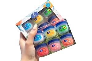 SEA & MOON Lip balm Set | Lip Balm Variety 6 Pack | 6 Flavours Original, Honey, Avocado, Rose, Sakura & Honey-Peach 7g Each | Lip Balm Gift Set