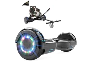 ‎FUNDOT FUNDOT Hoverboards mit Sitz, Hoverboards mit Hoverkart, Go Kart 6,5 Zoll, Hoverboards mit schönen LED-Leuchten, Hoverboards mit Bluetooth-Lautsprecher, Geschenk für Kinder