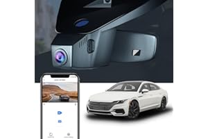 FITCAMX Dashcam kompatybilny z VW Arteon 2019-2024, rejestratorem samochodowym 4K, jakością aplikacji WiFi, trybem wideo UHD, czujnikiem G, noktowizorem, kartą Plug & Play OEM Look 64 GB