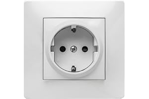 FAMATEL – Base | Enchufe de empotrar | Serie Habitat 15 | Fácil instalación | Alta estanqueidad del producto | Protección Infantil | TT | 16A | 250V | Blanco