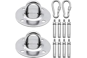 TXErfolg Gancio per Soffitto Acciaio Inossidabile 2 Pezzi Gancio per Sacco Boxe con la Vite Carico Massimo 500 kg per Sospensioni Pesanti Amache Sacchi di Sabbia Yoga Aerea Sedia Sospesa Sacco Boxe