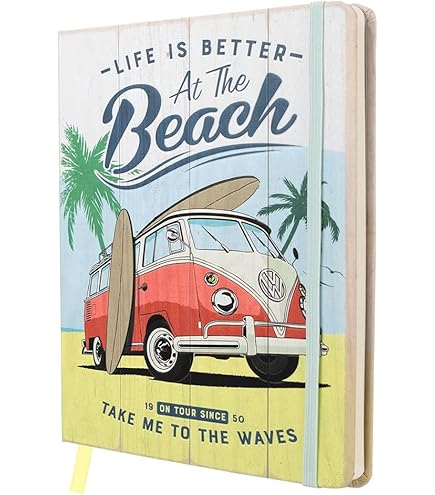 Nostalgic-Art Retro notitieboek, A5, Route 66 Bike Map – cadeau-idee voor Amerikaanse fans, Bullet Journal gestippeld, vintage design