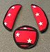Baby Dreams Universal 3-Piece Seat Belt Pad Set + Step Pad for Maxi Cosi/Römer, Red with White Stars – Infant GRUPPE0 New Stars