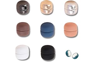 EASYGADGET 8 Unidades de Pines Magneticos para Blusas, Hijab u otras Prendas de Ropa. Imanes con Forma de Botón para Sujeción de Camisas o Vestidos Sin Agujeros. 8 Colores Diferentes.