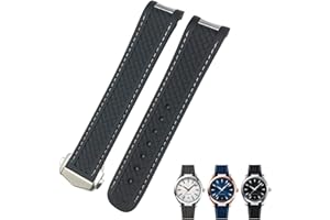 SKXMOD 19 mm 20 mm gebogenes Ende Gummi Armband Fit für Omega Seamaster 300 AT150 Aqua Terra 8900 Speedmaster Silikon Uhrenarmband Werkzeuge