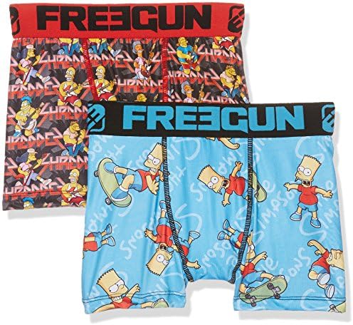 Freegun Simpsons Boy's Simpson Freegun Packx2 Boxer Shorts, Mehrfarbig (Multicolor A2), 10 Years Pack Of 2