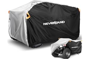 NEVERLAND ATV Quad Funda XXXL - Quad para Funda Funda para Moto Exterior Protección 190T Moto Grande Impermeable contra el Polvo a Prueba UV Correa Anti - Viento Argentado 256x110x120CM