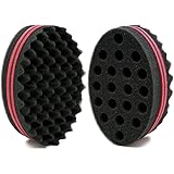 BEWAVE Big Holes Barber Hair Brush Sponge Dreads Locking Twist Afro Curl Coil Wave Hair Care Tool(2 Pcs)
