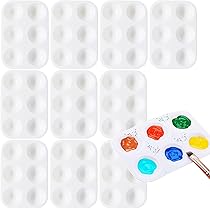 Set 50 Pennelli Per Pittura - 30 Piatti E 20 Rotondi - Per Acrilico, Acquerello E Hobby - Manico Corto