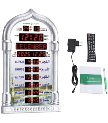Horloge Mirac KABE EZAN Saati - Appel à La Prière, 2000 Villes, 7 Makams, Kible