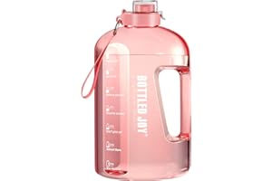 GHONLZIN Bouteille d'eau, 1 Gallon Water Bottle Gourde Sport Gourde Reutilisable sans BPA Anti-Fuite, Bouteille avec Traqueur de Marqueur de Temps pour Sport, Gym, Voyage