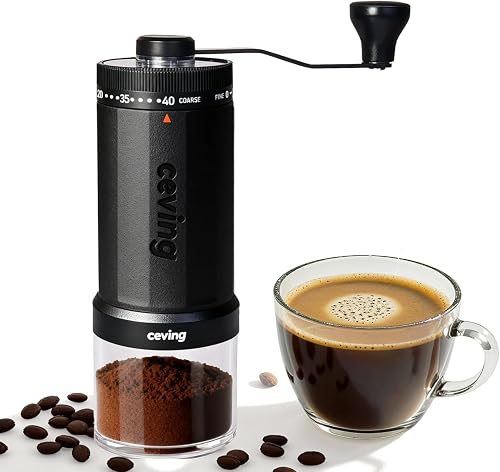 Manuelle Handkaffeemühle, 40 Stufen, 60 g