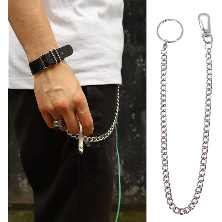 LXUEJIE Hosenkette 60cm - Metall Jeanskette Im Punk Style Für Herren & Damen