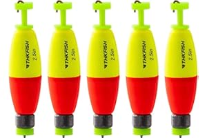 THKFISH Fishing Bobbers 5PCS EVA Foam Round Floats Red/Green Snap-On Spring Fishing Buoy Accessories for Freshwater Saltwater