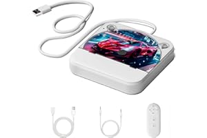 SKYANS Portable CD Player for Car, Vehicles Home & Office | Car CD Player with USB/AUX Ports for TV, Computer, Laptop | Built-in Decoder & Anti-Vibration Design | Compact & Lightweight