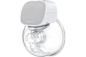Momcozy Breast Pump,Wearable Hands-Free Electric Breast Pump, Strong Pumping, Leak-Proof Milk, Ultra-Quiet, No Pain with 2 Mode & 5 Levels-24MM (Gray)