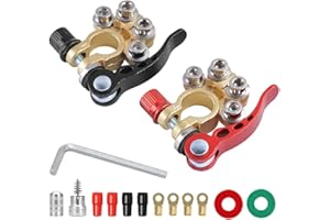 CGEAMDY Conectores Terminales de BateríA Coche 12v/24v, 2 X 4-Way Quick Disconnect Car Battery Terminals for Sae/Jis Type A Terminals, Compatible con Coches, Camiones, Furgonetas, Etc (14pcs)