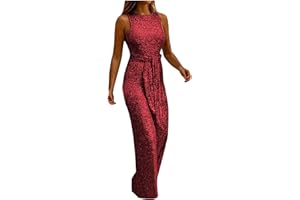 WOXIHUAN Tuta Da Donna Con Lacci Senza Maniche Con Zip In Paillettes Tinta Unita Sexy Jumpsuit Senza Spalline Slim Cocktail Festa Pantalone Tutine Tuta Intera Playsuit Elegante Monopezzi E Tutine Da Donna