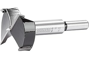 MOLLOM 2" (51mm) Forstner Drill Bit for Precise Woodworking with Durable YG8 Carbide Thickness of 2.0mm,This Hinge Cutter Tool is Ideal for Hard Wood, Plastic, Plywood