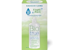 ‎BAUSCH + LOMB Bausch + Lomb Biotrue All-in-One Solution Contact Lens Cleaner and Storage Solution for Soft Contact Lenses, Flight Pack - Travel Kit, 1 x 100ml