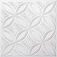 Art3d 12-Pack 3D Decorative PVC Drop Ceiling Tiles 2ft x 2ft in White, Glue up Ceiling Panels 24 x 24in.
