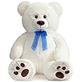 HUG 'n' FEEL SOFT TOYS 4 Feet White Giant Teddy Bear Soft, Plush, And Cuddly Stuffed Animal For Kids, Birthdays, Anniversaries, Valentine'S Day, And Special Occasions Large Huggable