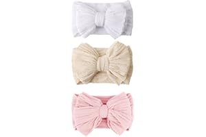 AQOKKA Baby Bows Headbands Nylon Baby Girl Headbands Newborn Hairbands Toddler Hair Accessories for Girls Infant Kids