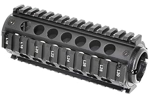 generica Airsoft Spare Parts APS CNC 155mm RIS Handguard Garde-Main 4-Sides Rail System Système de Rail à 4 côtés for pour M4 M16 AEG