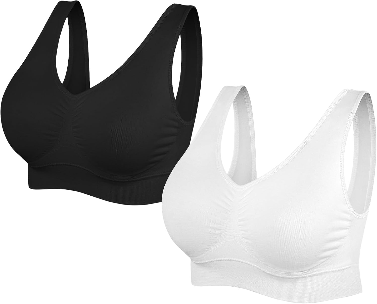 SIMIYA Super Comfort Bra, Womens Sports Bras Removable Pads Plus Size Sleep Bras for Girls in Yoga Bralette Leisure Stretch Crop Tops Vest