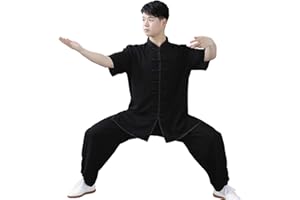 BBLAC 2KEY Tai Chi Abbigliamento | Unisex Kung Fu e Arti Marziali Uniforme | Wing Chun Uniforme| Abbigliamento per Meditazione e Qigong