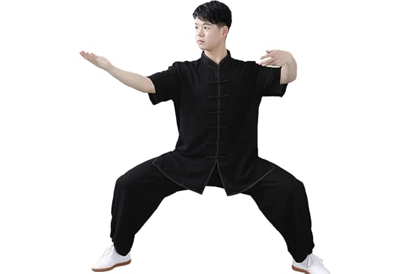BBLAC 2KEY Arts Martiaux Costume | Unisexe Kung Fu et Tai Chi Vêtements | Coupe Décontractée à la Maison
