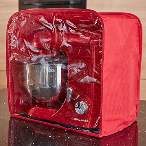 Andrew James – Rote Premium Schutzhülle mit großem Sichtfenster für Standmixer/Küchenmaschine – Geeignet für alle Kenwood Chef und Andrew James Standmixer - 2