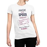 Niscioma T-Shirt Simpatica Donna con Stampa Ironica Addio al Nubilato Magliette Divertenti Stampate